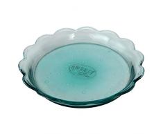 Achla Designs try-07 gewelltem Rand recyceltem Glas Tablett 15,2 cm