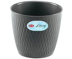 Stefanplast Blumentopf, Liberty, grau, 20 x 20 x 19 cm, 87201