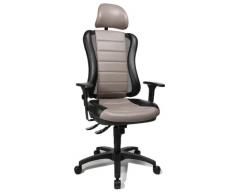 Topstar HE30PS103X Head Point RS P4, BÃ¼rostuhl, Schreibtischstuhl, inkl. hÃ¶henverstellbare Armlehnen, KopfstÃ¼tze, Polsterung grau/schwarz