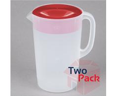 Rubbermaid 071691306320 Servin Saver Krug 2 l, Rot, 1 Stück