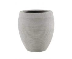 Esteras 8519723645 Blumentopf für den Garten, Beton-Optik, Strukturierte Oberfläche, Ø 45 cm, Fiberglas, Beton Warm, Watford