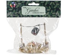 Touch of Nature, Miniatur Garten Fire Pit und Kochtopf mit LED-beleuchteten, 8,3 cm breit x 8,9 cm hoch x 8,3 cm Tief