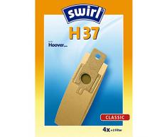 Swirl H 37 Spezialpapier Staubsaugerbeutel für Hoover Staubsauger, Classic, 4 Stück