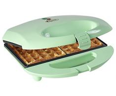 Bestron Brüsseler Waffeleisen mit Antihaftbeschichtung, Retro Design, Sweet Dreams, 700 Watt, Mintgrün