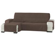 Eysa Zoco Nicht elastisch Sofa überwurf Chaise Longue Links, frontalsicht, Chenille, Braun, 29 x 9 x 37 cm