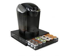 Mind Reader MTRAY-BLK Aufbewahrungsbox für Kaffeekapsel, Metallnetz, Schwarz Square 36, Kapazität 36 Capacity schwarz