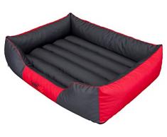 HobbyDog CORCZC9 Hundebett Hundesofa Hundekorb Tierbett Comfort, XL, 82 x 62 cm, rot mit grau
