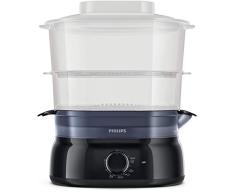 Philips HD9116/90 Dampfgarer mit Aroma-Ausgießer, 2 Körbe, Fassungsvermögen 5 l, BPA frei