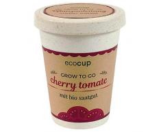 Ecocup, Cherry Tomate, Bio Zertifiziert, Nachhaltige Geschenkidee (100% Eco Friendly), Grow Your Own/ Anzuchtset, Pflanzen im Coffee Cup, Made in Austria