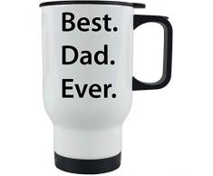 Best. Dad. Ever Kaffeetasse, Edelstahl, ca. 400 ml weiß