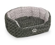 Nobby Komfort Bett oval SEOLI dunkelgrau / hellgrau L x B x H: 86 x 70 x 24 cm