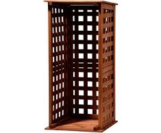 dobar 29097FSC Kaminholzregal aus Holz für innen und außen im Garten, braun, 39 x 39 x 85 cm