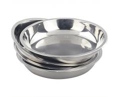 morcte Edelstahl rund Teller Dish Set für Speiseteller, Outdoor Camping, BBQ, Set 4