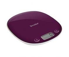 Terraillon Küchenwaage, Mit Tara-Funktion, Flüssigkeitsanzeige, Griffaussparung, Bis 5 kg, Macaron, Pflaumenfarben