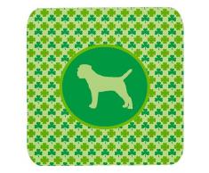 Caroline s Treasures sdk1015-c-fc Border Terrier Lucky Shamrock Schaumstoff Untersetzer (4 Stück), 8,9 cm H x 8,9 cm W, multicolor
