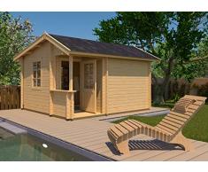 weka Gartenhaus 134, 45 mm, mit überdachtem Eingang