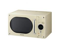 Daewoo KOR8A9RC Design Retro Mikrowelle, 23 Liter, cremefarben