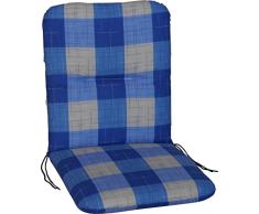 Angerer Sesselpolster niedrig Design Dublin Stuhlaulfage, blau, 100 x 50 x 6 cm, 2102/142