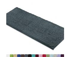 Mayshine Badteppiche für Badezimmerteppich, weich, saugfähig, zottelig, Mikrofaser, maschinenwaschbar, perfekt für Fußmatte 27.5x47 inches grau