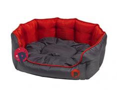 Petface Oxford - Hundebett, oval, rot, L