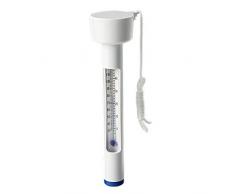 Jilong Pool Thermometer Schwimmbad Stabthermometer schwimmende Wassertemperatur Anzeige in °C und °F mit Band zur Befestigung am Beckenrand