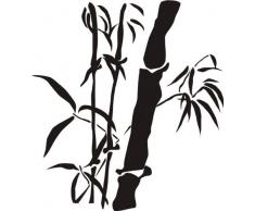 INDIGOS 4051095042181 Wandtattoo w333 Bambus Gras Wandauskleber in 3 Größen, 120 x 108 cm, schwarz