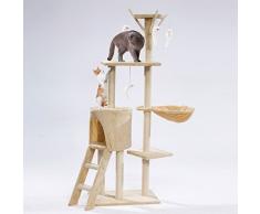 Sohler By Eurotrade W Katzenbaum, Aktivzentrum für Katzen, mit Spielzeug, Bodenständer, Hellbeige