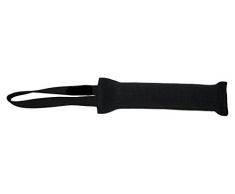 DINGO GEAR Beißring Quietschgeräusche der Baumwolle mit One Halter, 6 x 26 cm, schwarz