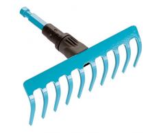 Gardena combisystem-Kleinrechen: Gartenrechen für Bodenarbeiten wie Säubern, Aufrauhen und Einebnen, Arbeitsbreite 18.5 cm, 10 Zinken, für combisystem-Stiele, empfohlene Stiellänge 130 cm (3185-20)