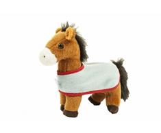 HKM 57692400 Großes stehendes Plüschpferd mit Decke, M, braun