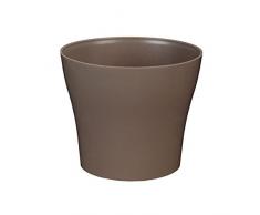 greemotion Ãbertopf Tulipan 13cm in Taupe, Pflanzkübel aus Kunststoff, Blumenkübel Rund für Innen & AuÃen, Pflanztopf Balkon & Terrasse, Pflanzgefäà Garten, Pflanzen-Zubehör