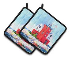 Caroline s Treasures Leuchtturm auf den Felsen Harbour Paar Topflappen 6137pthd, 7.5hx7.5 W, multicolor