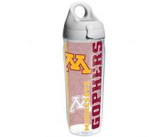 Tervis Minnesota University of College Pride Trinkflasche mit grauem Deckel, 680 ml, transparent