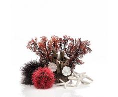 Oase biOrb Decor Set 15L Red Forest - mehrteilige Aquariums-Dekoration, Komplett-Set mit Unterwasser-Accessoires, Zubehör fürs Aquarium-Becken, in Rot und Weiß