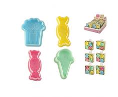 Habi Set 10 Packungen 4 Förmchen Polypropylen ASS. Gebäck und Cake Design