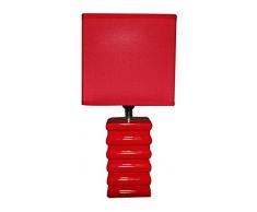 King Home L1713604 Tischleuchte, rot, 14X11X29,5H