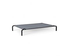 Hundeliege Outdoor erhöhtes Hundebett Haustierliege (M) 106x62 cm Grau