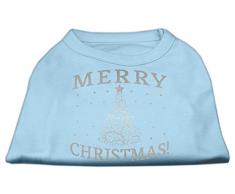 Mirage Pet Products Shimmer Weihnachtsbaum Pet Shirt, groß, Baby Blau