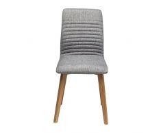 Kare Lara Grey, 80862, bequemer, moderner Esszimmerstuhl im Retro Design, grau (H/B/T) 92x44x45cm
