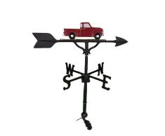 Montague Metal Products Wetterfahne mit rotem klassischem Truck Ornament 81 cm