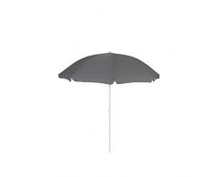 greemotion Sonnenschirm 2m mit UV-Schutz - Balkonschirm in Grau-Weiß - Gartenschirm knickbar - Terrassenschirm rund - Outdoor-Schirm für Balkon, Terrasse & Garten