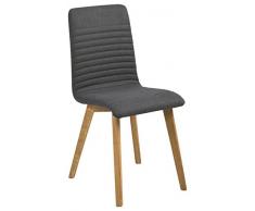 AC Design Furniture 64835 Esszimmerstuhl, Stoff, anthrazit, 43 x 42 x 90 cm