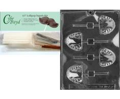 Cybrtrayd J050 Backform für Schokolade, Süßigkeiten + 50 Stäbchen/Beutel Clear Nein: Artikel muss von Amazon verpackt werden, ohne zusätzlichen Schutz