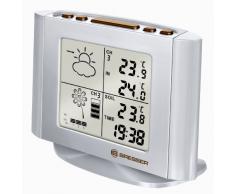 Bresser Wetterstation und Gießmelder mit 4-teiligem Display mit Anzeige für Uhrzeit, Wettertrend, Temperatur, Bodentemperatur und Luftfeuchtigkeit