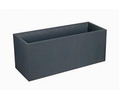 EDA Plastiques 13731 BR.T SX1 Volcania Blumenkasten, Kunststoff, 100 x 40 x 40 cm