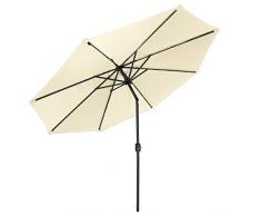 Gartenfreude LED 300 cm Sonnenschirm, Creme