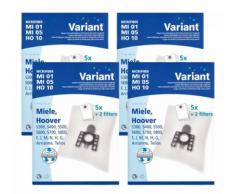 20 Staubsaugerbeutel MI05 Variant passend wie Swirl M40 + 8 Microfilter M40/v