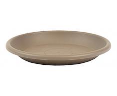 greemotion Blumentopfuntersetzer Taupe - Untersetzer Blumen mit 49 cm Durchmesser Höhe 6,8 cm - Pflanzkübel Untersetzer aus Kunststoff - Pflanzenuntersetzer rund - Pflanzen-Untertopf