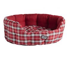 Do Not Disturb Hundebett, oval, 81 cm, rot Tartan