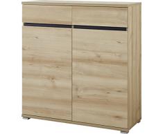 Germania 3471-228 Schuhschrank GW-Lissabon in Edelbuche-Nachbildung, 96 x 103 x 40 cm (BxHxT)